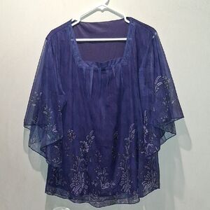 Beautiful Women's Sheer Sleeve Blouse